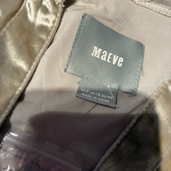 NWT Anthropologie Maeve Velour Tie Tunic in Silver Size 8 - Picture 5 of 10